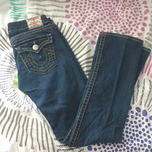 Classic Low-Rise True Religion Boot Cut Jeans